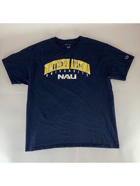 Northern Arizona University Lumberjacks NCAA Navy Blue Champion Shirt Mens Large